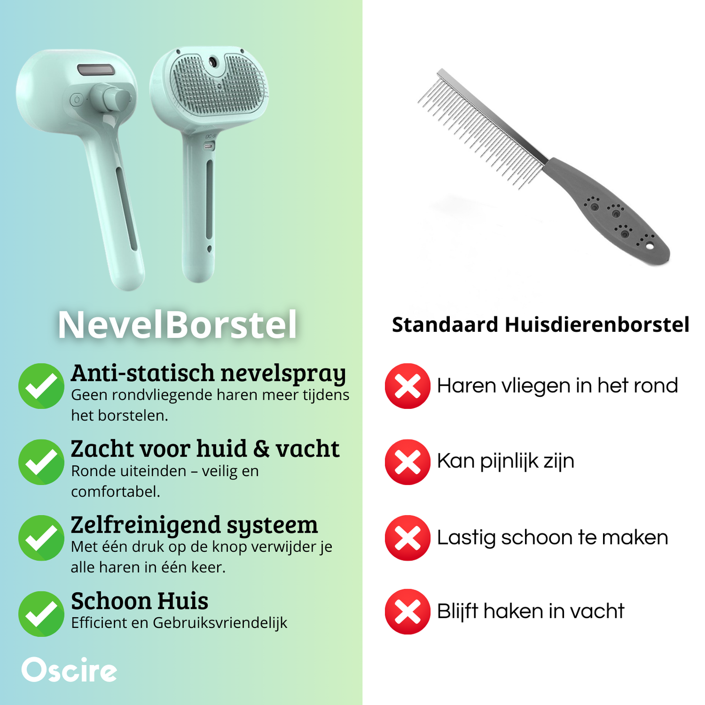 Brosse à brume | Perte de poils printanière en toute simplicité ! 