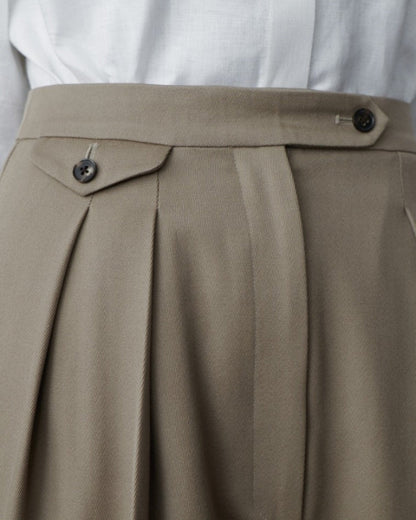 Pantalon surdimensionné en laine pour femme 