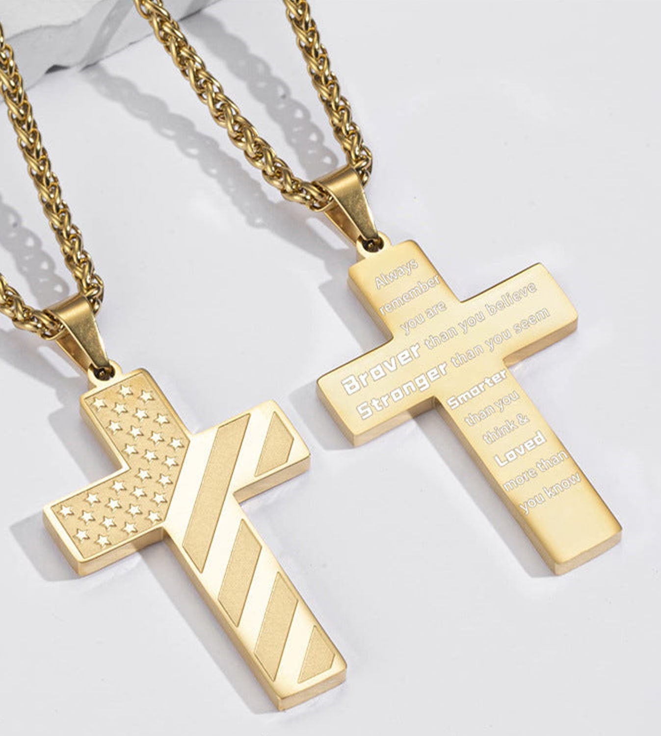 Collier patriotique Cross Faith 
