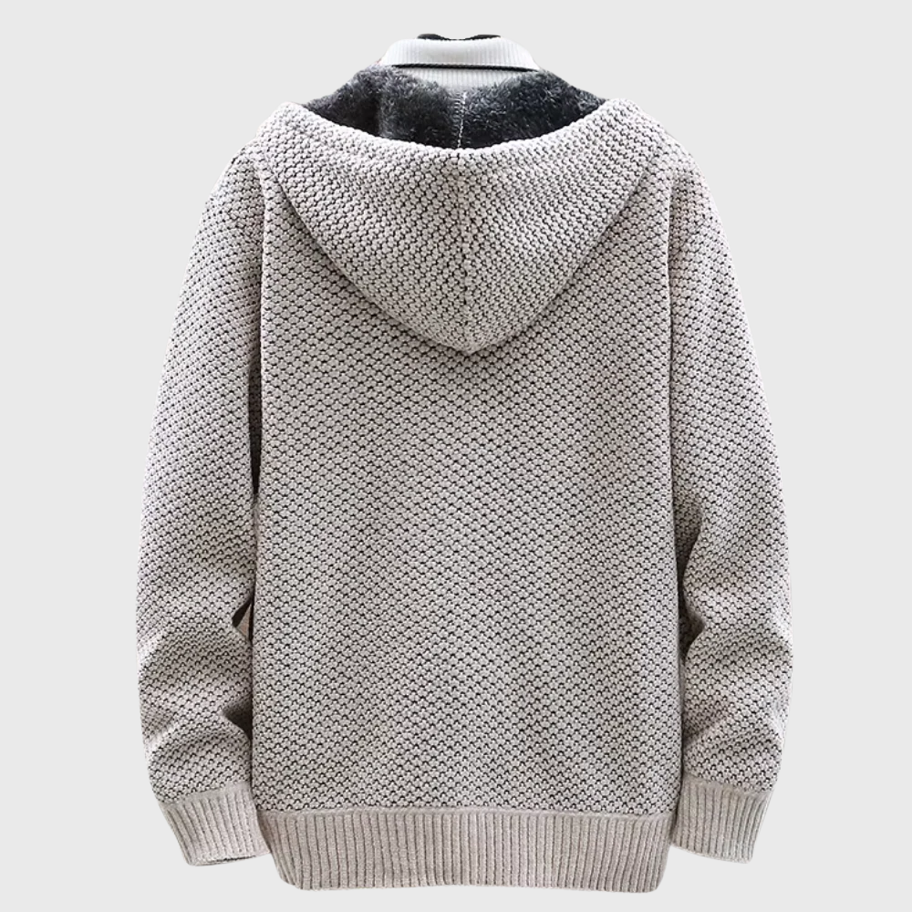 Sweat à capuche tricoté pour homme