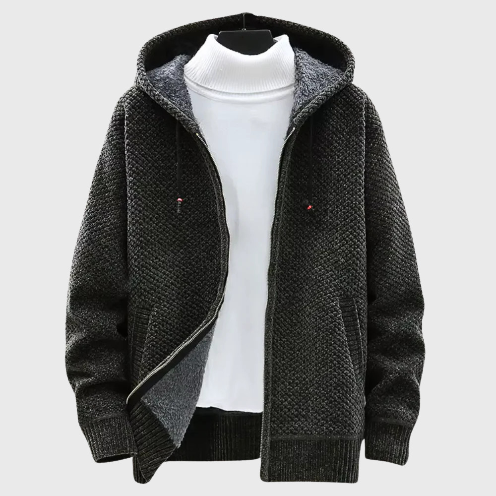 Sweat à capuche tricoté pour homme