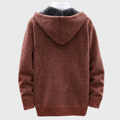 Sweat à capuche tricoté pour homme