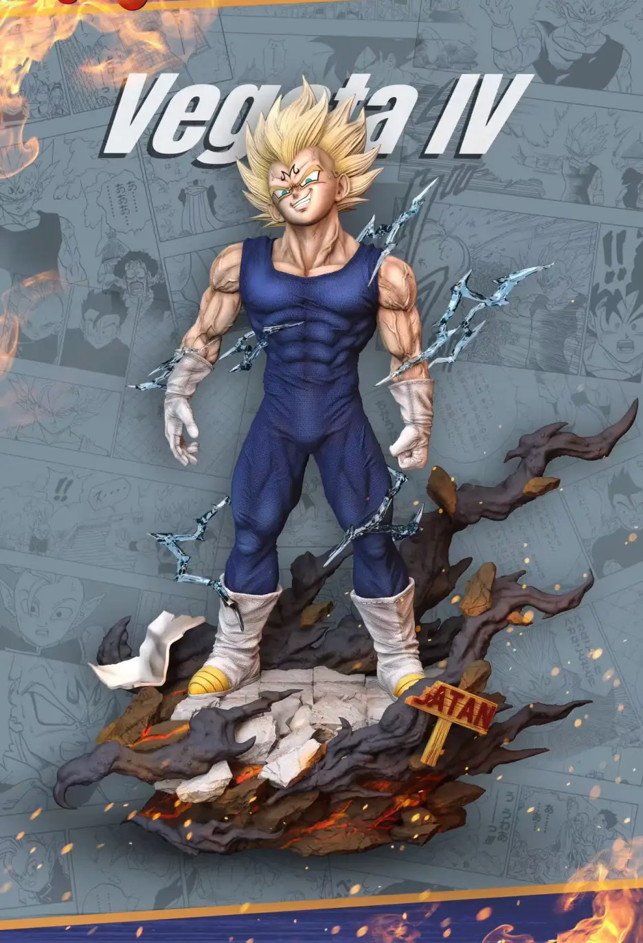 Statue de Majin Vegeta de Dragon Ball Z (1 achetée, 1 offerte) 