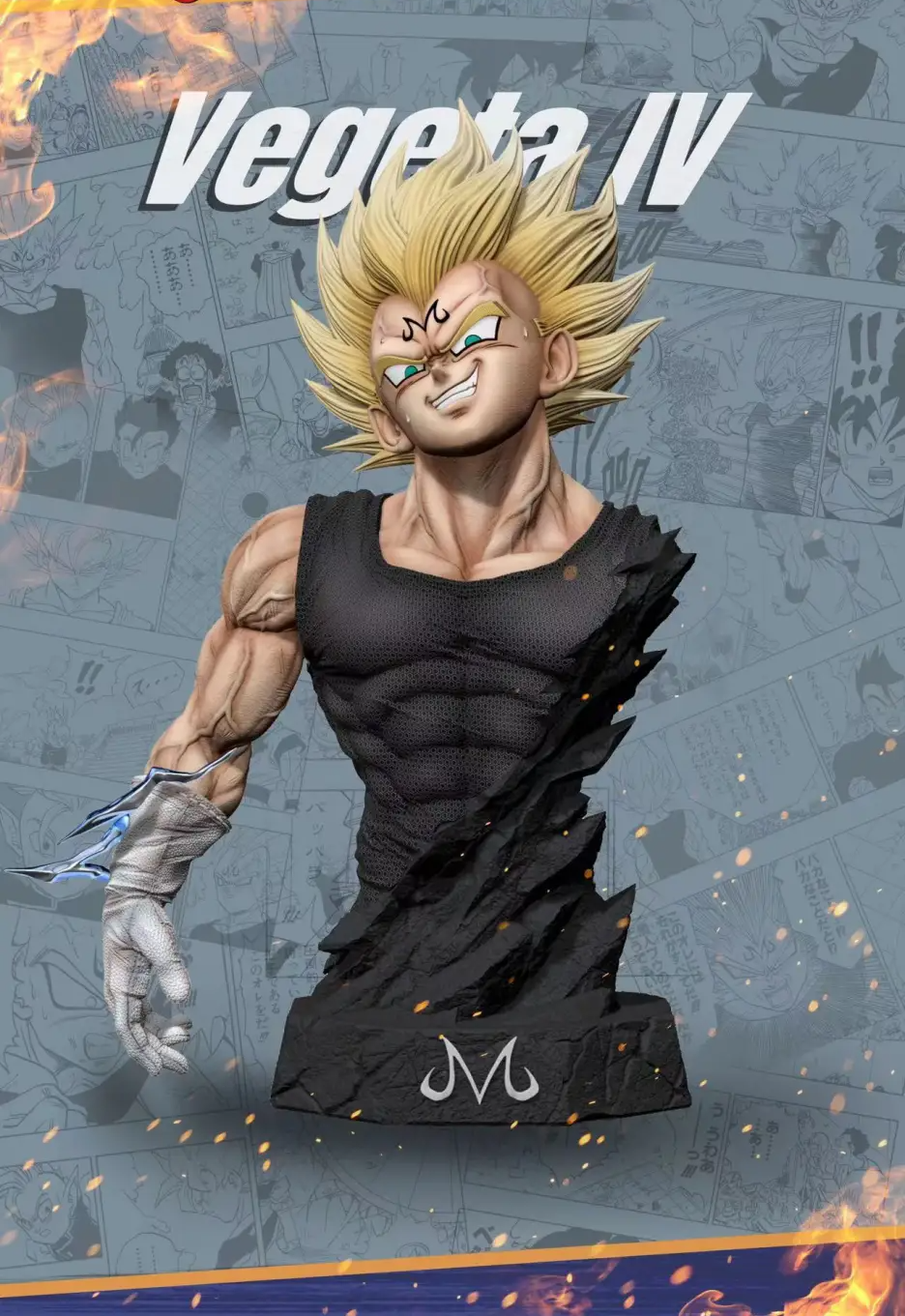 Statue de Majin Vegeta de Dragon Ball Z (1 achetée, 1 offerte) 