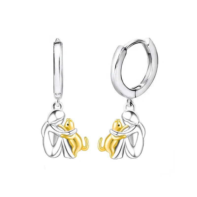 Lily™ | Cat Icon Earrings (Round Closure)