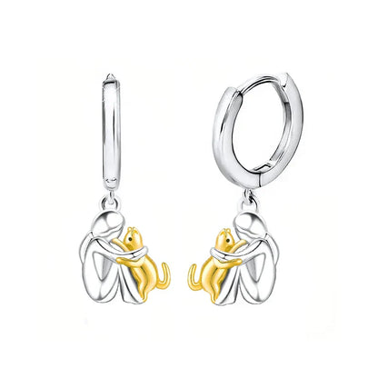 Lily™ | Cat Icon Earrings (Round Closure)