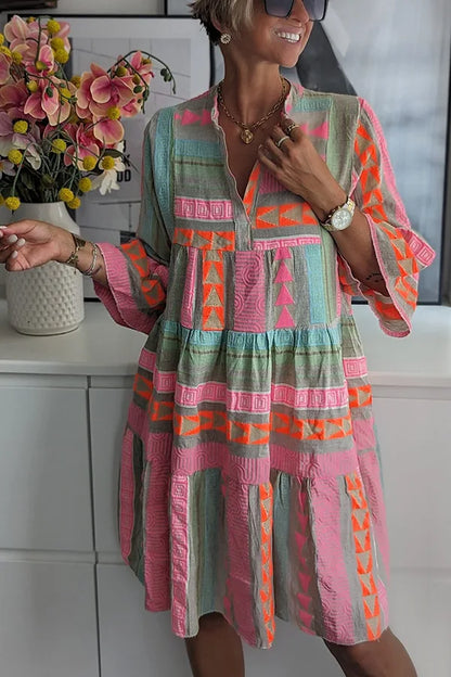 Juliane - Robe trapèze bohème à volants