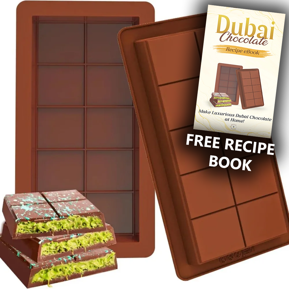 Moule à chocolat de luxe de Dubaï + LIVRE DE RECETTES GRATUIT 
