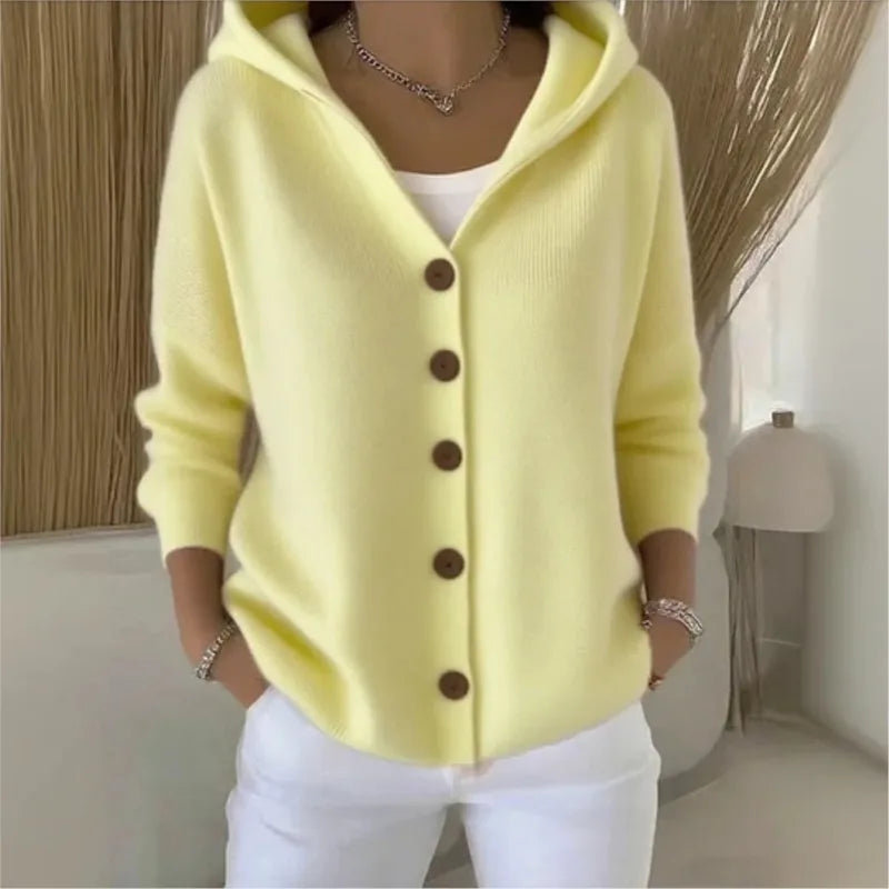 Lina | Soft Knit Hooded Cardigan