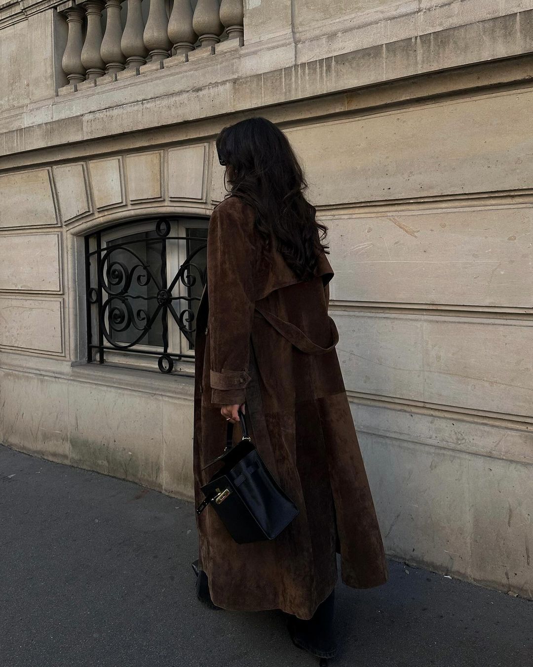 Jenna™ | Trench-coat en daim moka