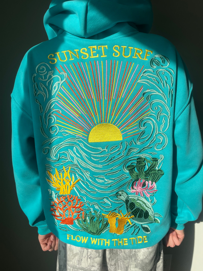 Sweat à capuche Sunset Surf
