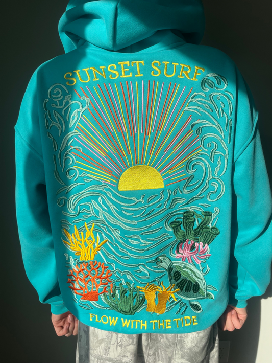 Sweat à capuche Sunset Surf