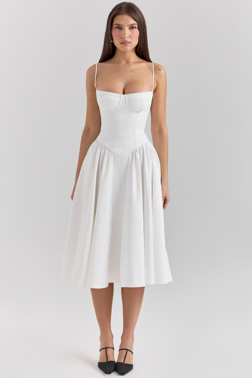 Robe mi-longue corset Céline