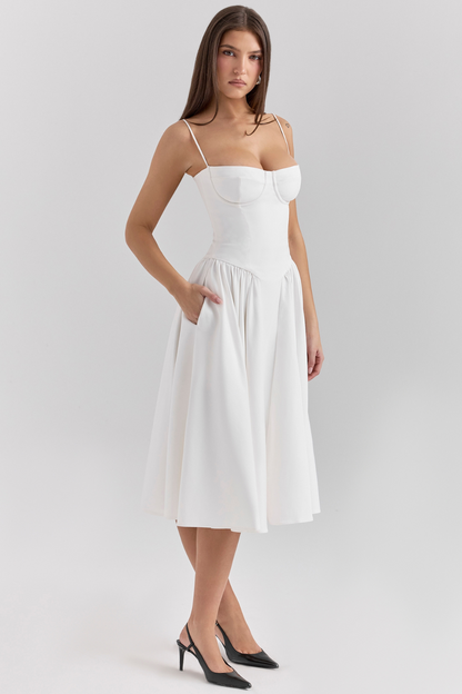Robe mi-longue corset Céline