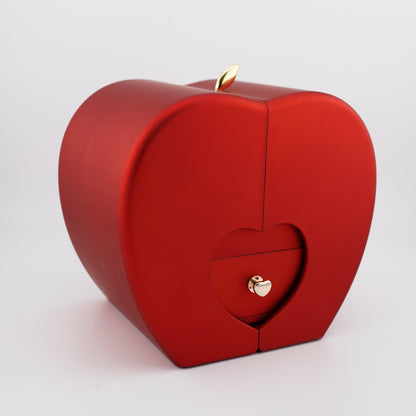 Collier trèfle à 4 feuilles « Porte-bonheur » avec coffret cadeau et rose éternelle