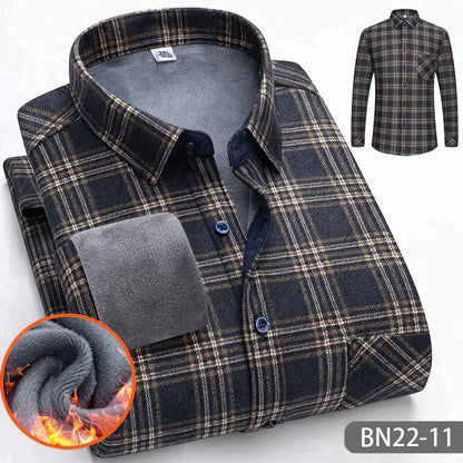 Chemise rayée chaude pour l'automne et l'hiver 