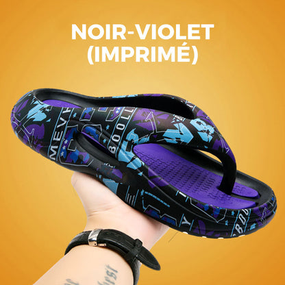 Tongs d'été confortables à semelles épaisses 