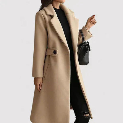Elena | Wool Belted Coat for Timeless Elegance