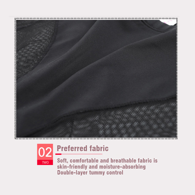 💞Culotte gainante taille haute en soie glacée sans coutures👙