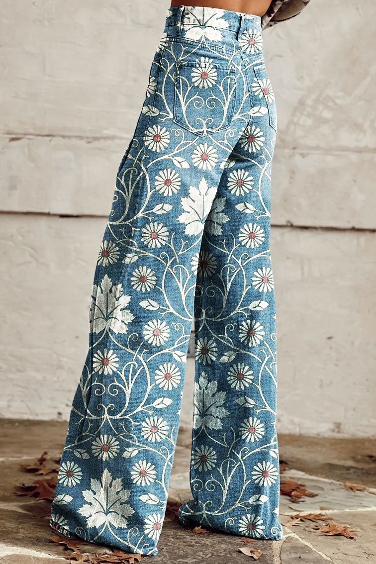 ISABELLE | Pantalon bohème élégant à motif floral