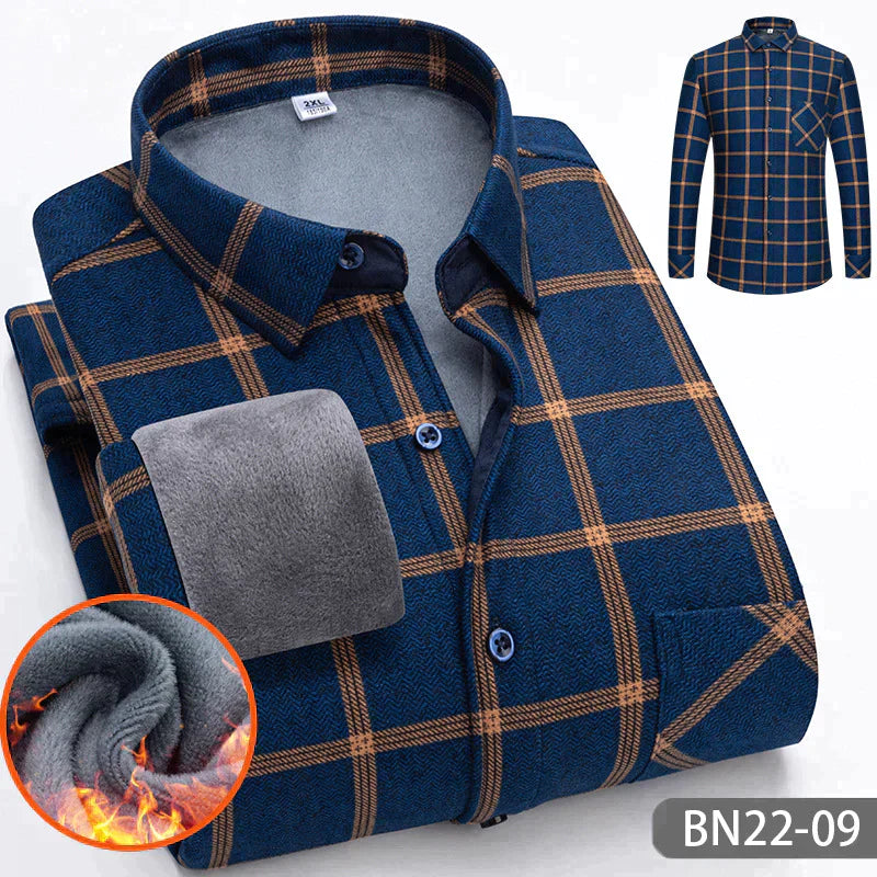 Chemise rayée chaude pour l'automne et l'hiver 