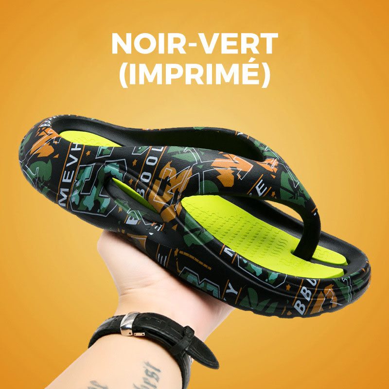 Tongs d'été confortables à semelles épaisses 