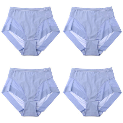 💞Culotte gainante taille haute en soie glacée sans coutures👙