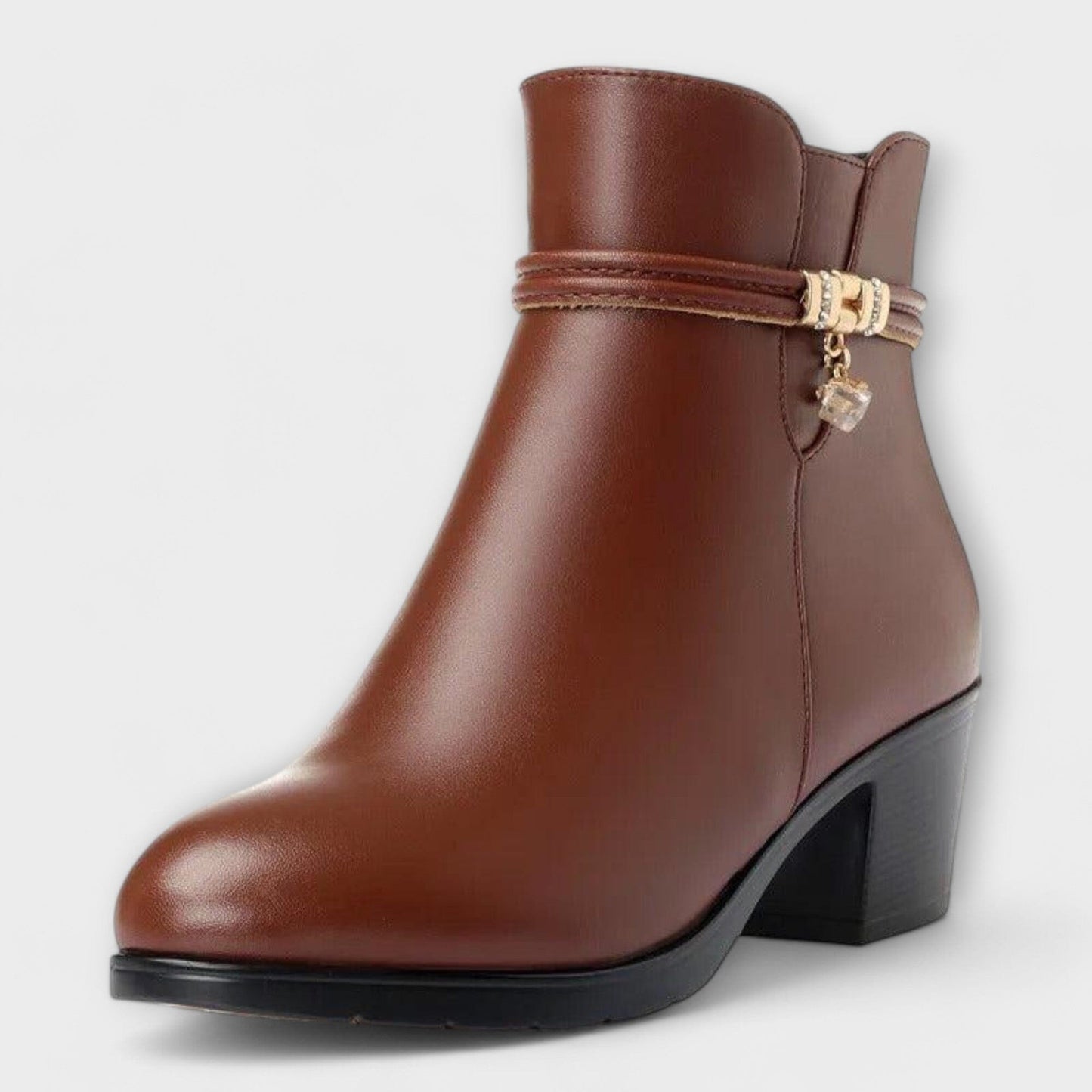 Evelina | Elegant Winter Ankle Boots with Zipper