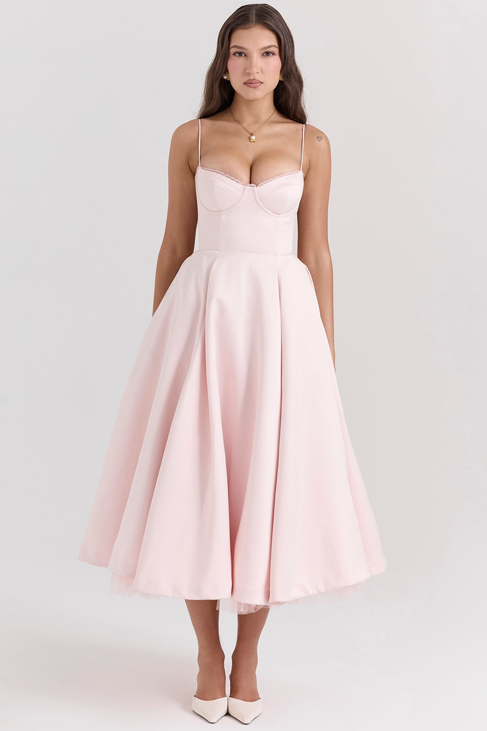Robe mi-longue en tulle Cindy