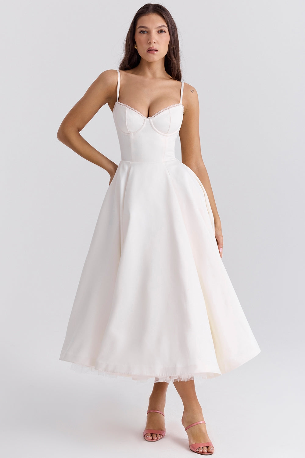 Robe mi-longue en tulle Cindy