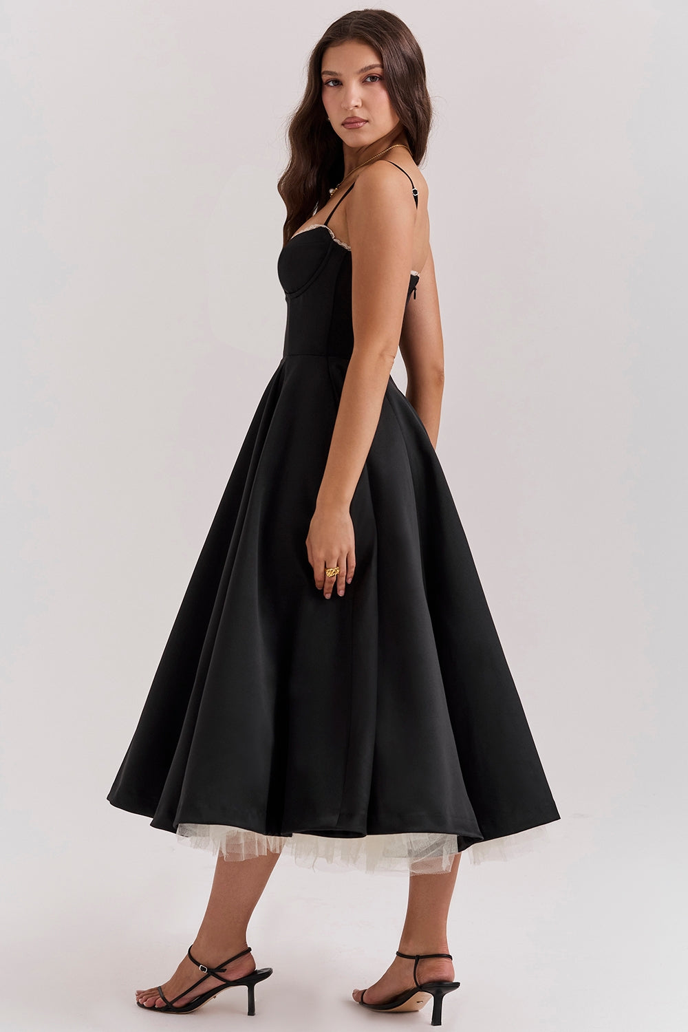 Robe mi-longue en tulle Cindy