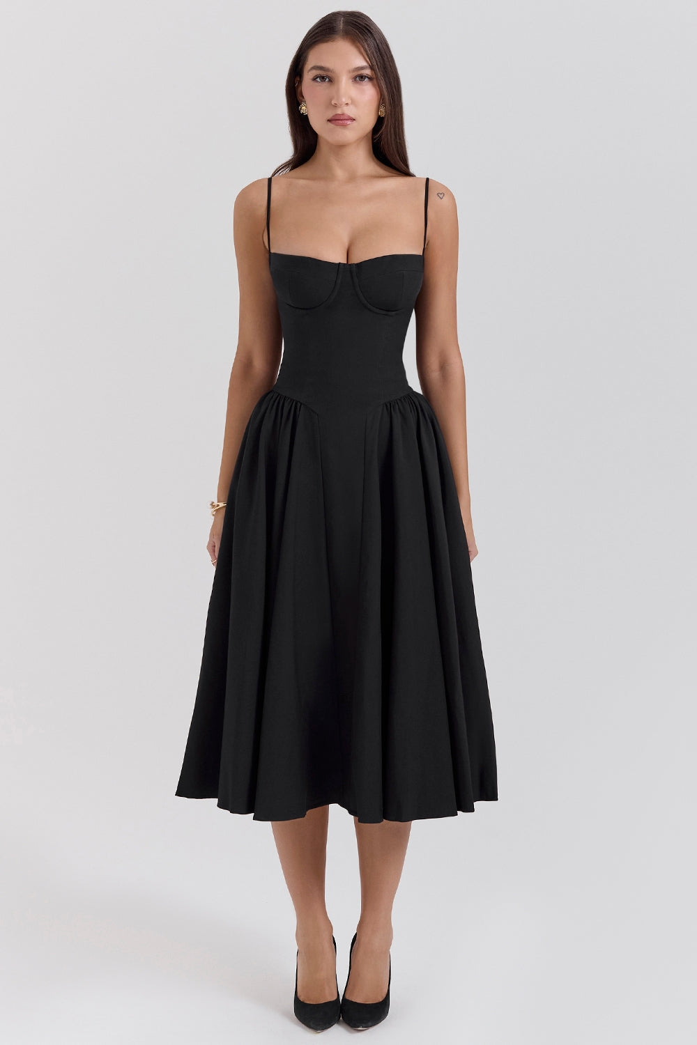 Robe mi-longue corset Céline