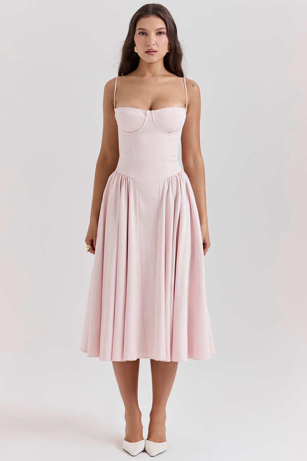 Robe mi-longue corset Céline