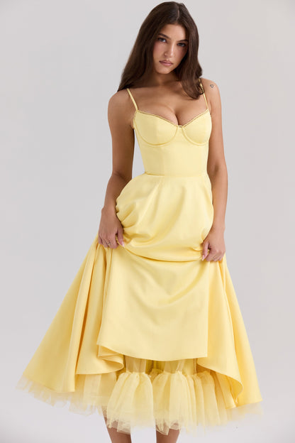 Robe mi-longue en tulle Cindy