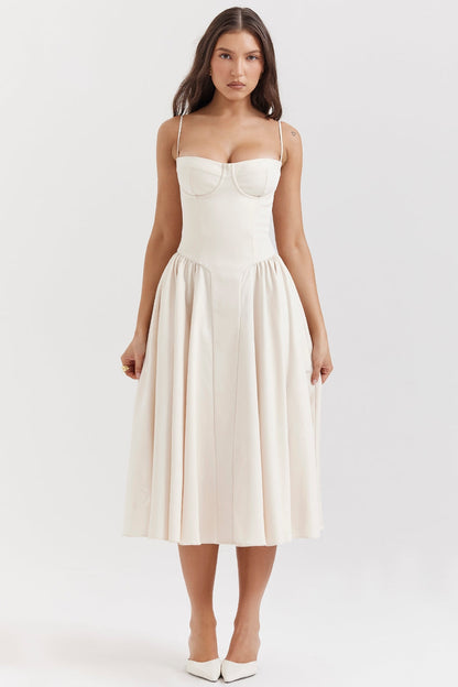 Robe mi-longue corset Céline
