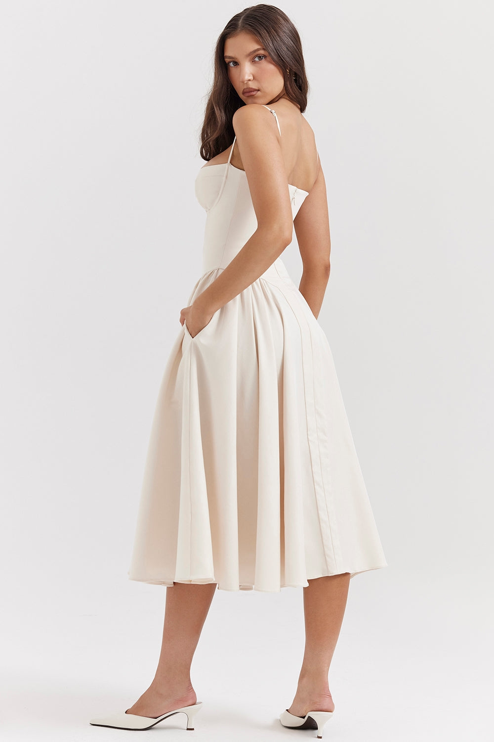 Robe mi-longue corset Céline
