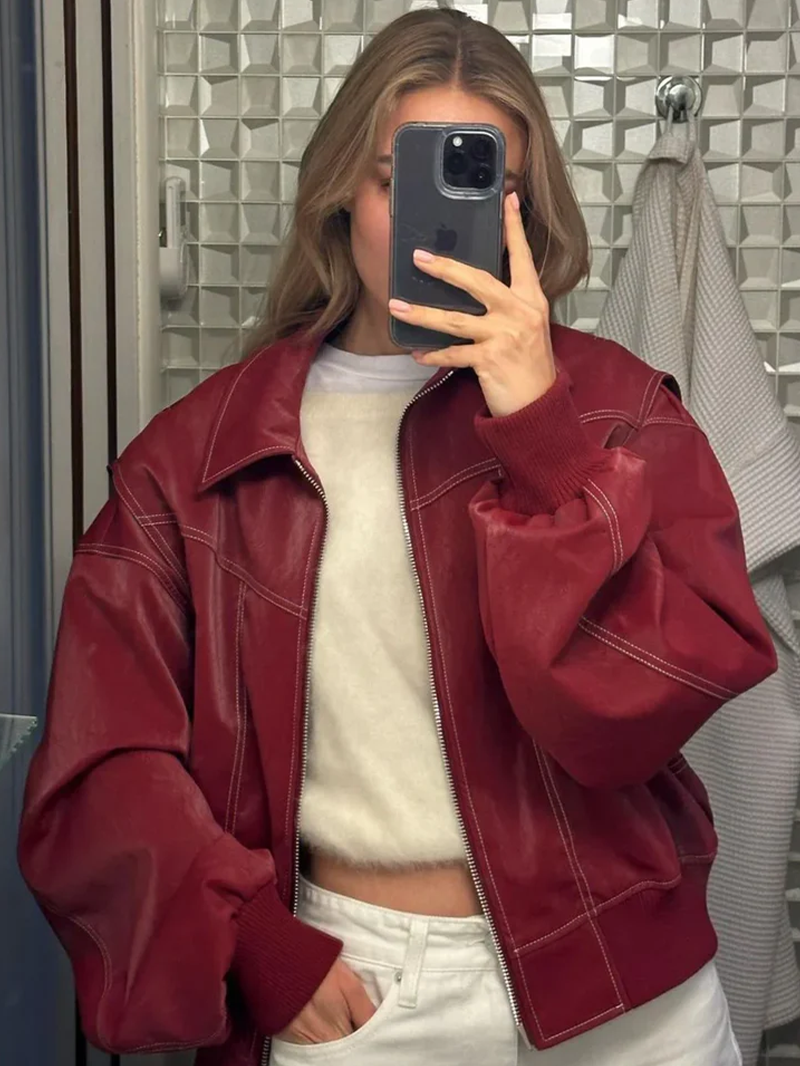 Veste Maria oversize contrastée 