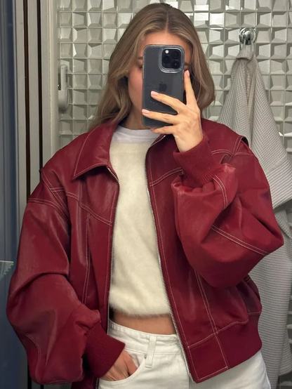 Veste Maria oversize contrastée 