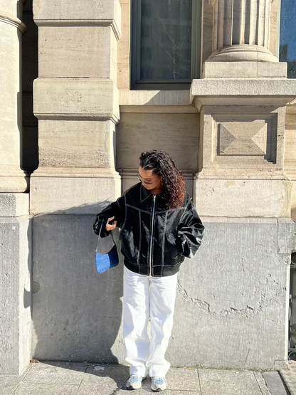 Veste Maria oversize contrastée 