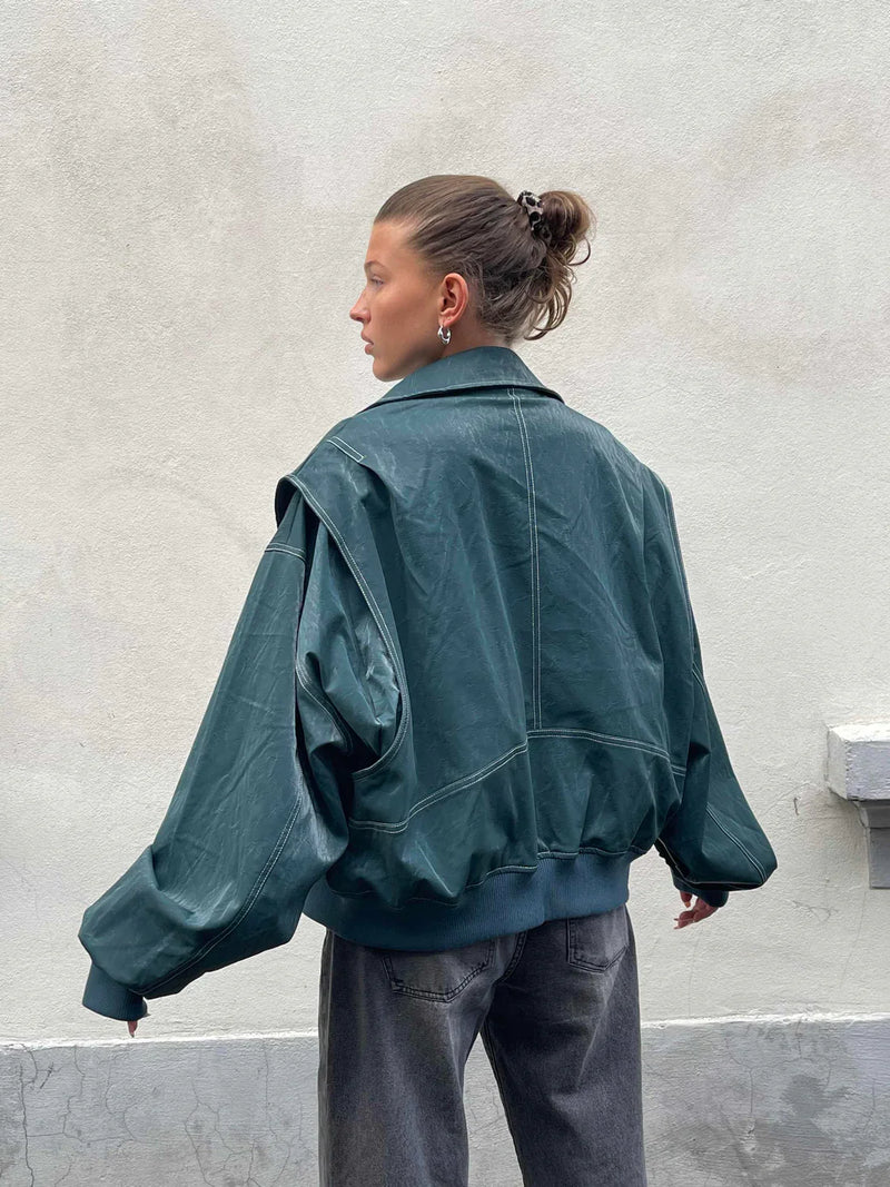Veste Maria oversize contrastée 