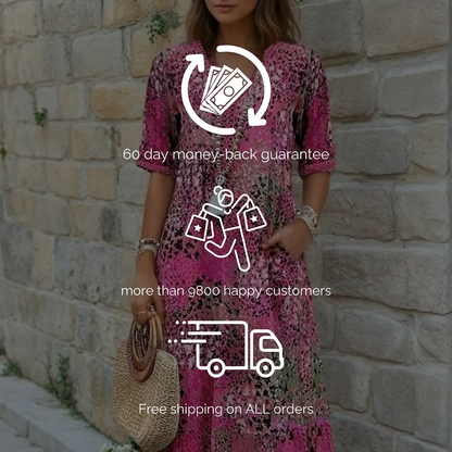 Robe midi éclatante