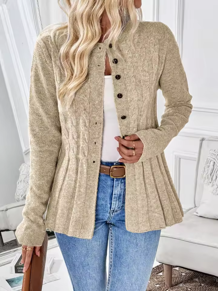 Clara | Textured Knit Button Cardigan