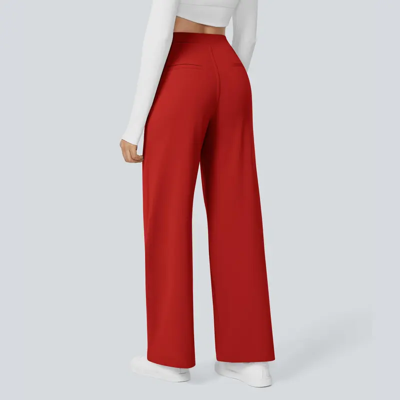 Alba | High-Waisted Straight-Leg Trousers