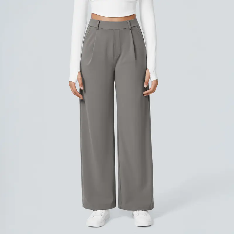 Alba | High-Waisted Straight-Leg Trousers