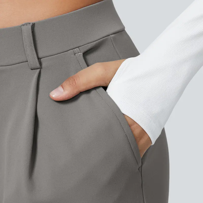 Alba | High-Waisted Straight-Leg Trousers