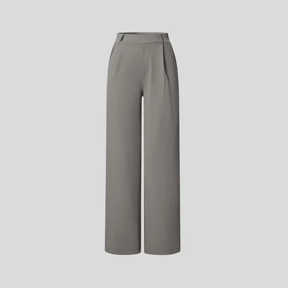 Alba | High-Waisted Straight-Leg Trousers