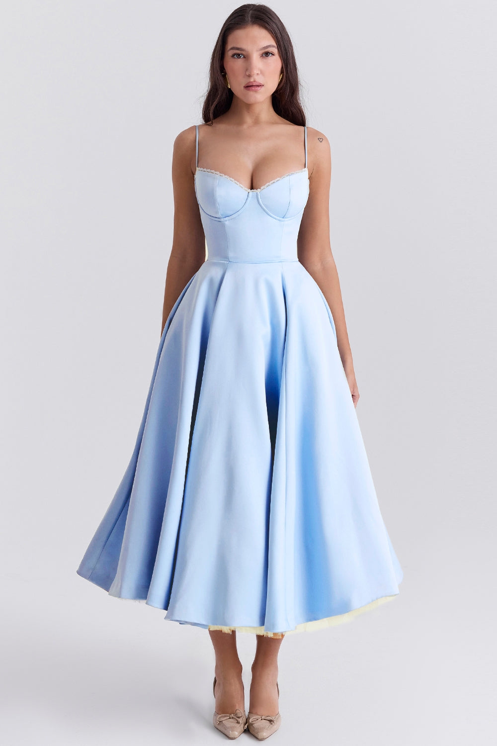 Robe mi-longue en tulle Cindy