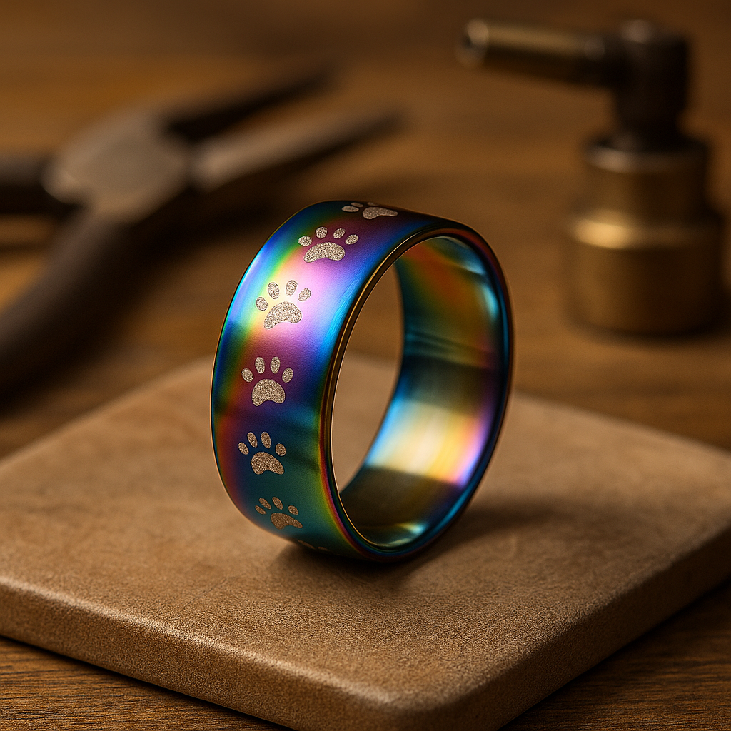 Aldara™ | Rainbow Fingerprint Ring