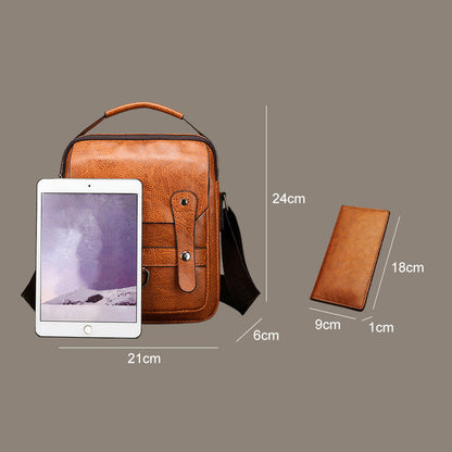 🔥Sac bandoulière tendance en cuir PU pour homme avec portefeuille