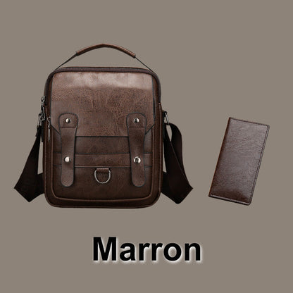 🔥Sac bandoulière tendance en cuir PU pour homme avec portefeuille